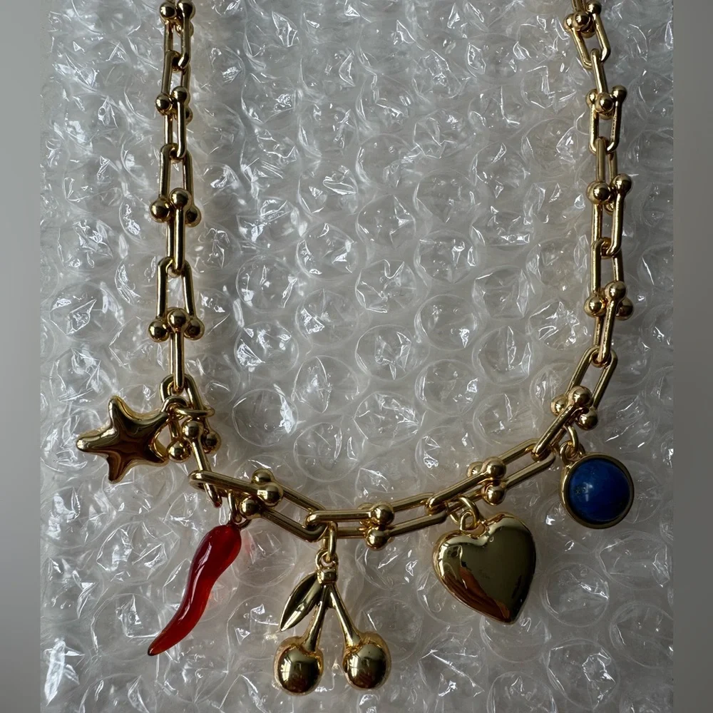 NWT Madewell Semiprecious U-Link Charm Necklace - Picture 8 of 8